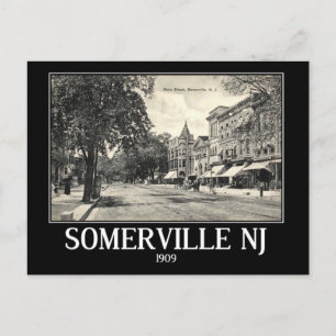 Somerville NJ, Main Street View, Vintage Postcard