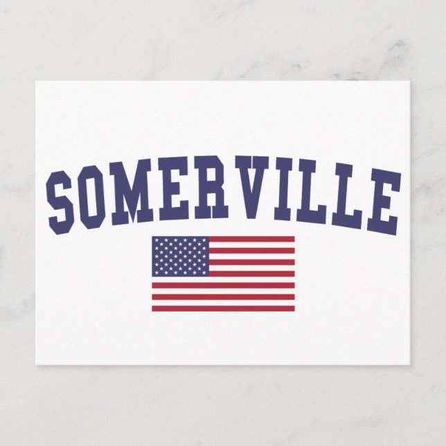 Somerville US Flag Postcard (Front)