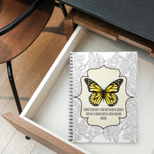 Something Beautiful Yellow Butterfly Notebook