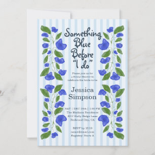 Something Blue Art Nouveau Garden Bridal Shower Invitation