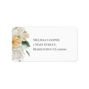 SOMETHING BLUE BEAUTIFUL FLORAL Border Label