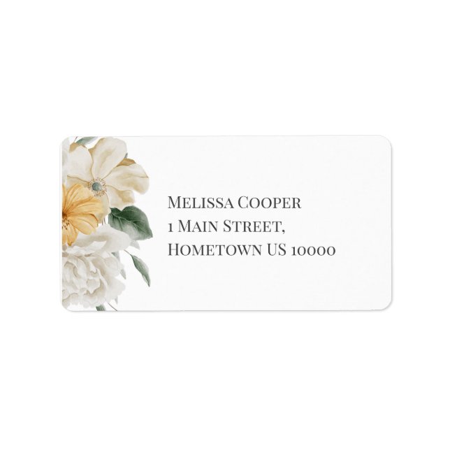 SOMETHING BLUE BEAUTIFUL FLORAL  Border Label (Front)