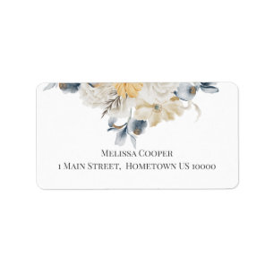 SOMETHING BLUE BEAUTIFUL FLORAL WEDDING LABEL
