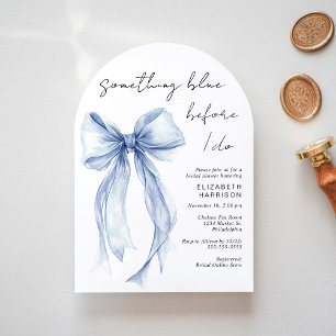 Something Blue Before I Do Arch Bridal Shower Invitation