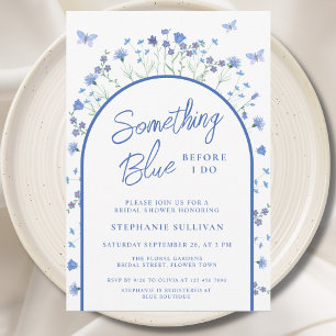 Something Blue Before I Do Arch Bridal Shower Invitation