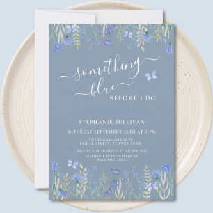 Something Blue Before I Do Blue Bridal Shower Invitation