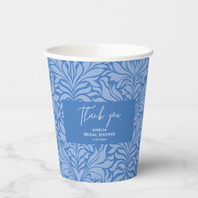 Something blue before i do blue bridal shower paper cups (Left)