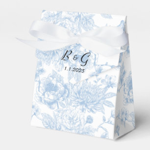 Something Blue Before I Do Blue Floral Toile Favour Box