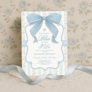 Something Blue Before I Do Bow Bridal Shower Invitation
