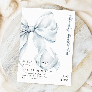 Something Blue Before I Do Bow Bridal Shower Invitation