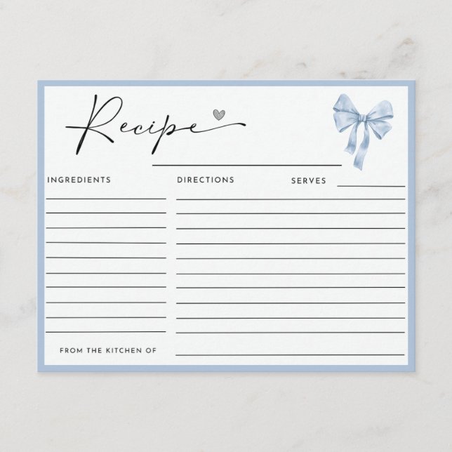 Something Blue Before I Do Bow  Request Enclosure Card (Front)