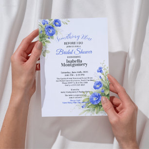 Something Blue Before I Do Bridal Shower 5 x 7 Invitation