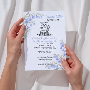 Something Blue Before I Do Bridal Shower 5 x 7 Invitation