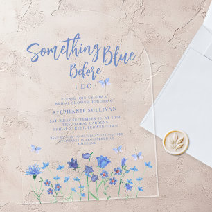 Something Blue before I Do Bridal Shower Acrylic Invitations