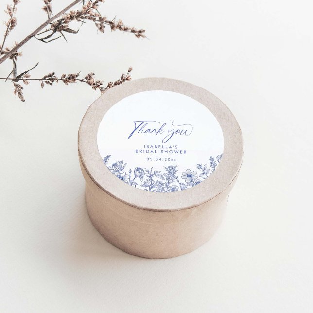 Something Blue Before I do Bridal Shower Classic Round Sticker (Creator Uploaded)