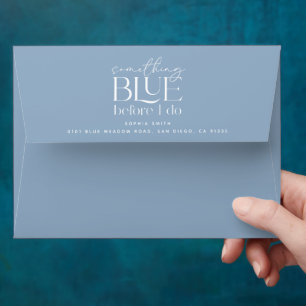 Something Blue Before I Do Bridal Shower Envelope