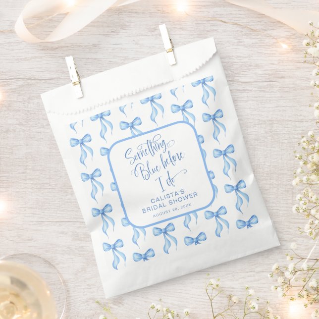 Something Blue Before I Do Bridal Shower Favour Bags (Clipped)