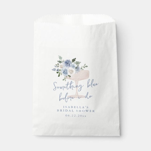 Something Blue before I do bridal shower Favour Bags (Front)