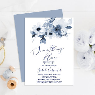 Something Blue Before I do Bridal Shower  Invitati Invitation