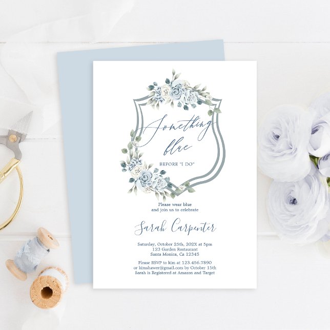 Something Blue Before I do Bridal Shower  Invitati Invitation (Creator Uploaded)
