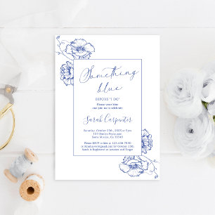 Something Blue Before I do Bridal Shower Invitatio Invitation