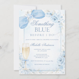 Something Blue Before I do Bridal Shower Invitation