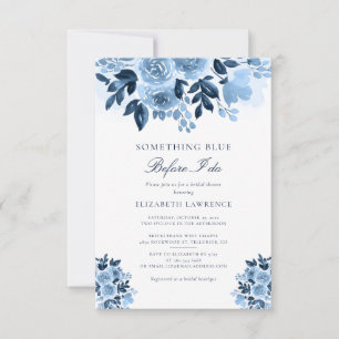 Something Blue Before I Do Bridal Shower Invitation