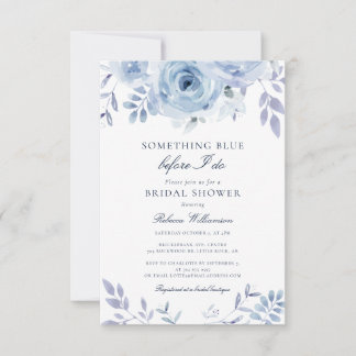 Something Blue Before I Do Bridal Shower Invitation