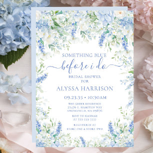 Something Blue Before I Do Bridal Shower Invitation