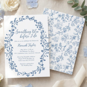 Something Blue Before I Do Bridal Shower Invitation