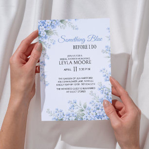 Something Blue Before I Do Bridal Shower Invitation