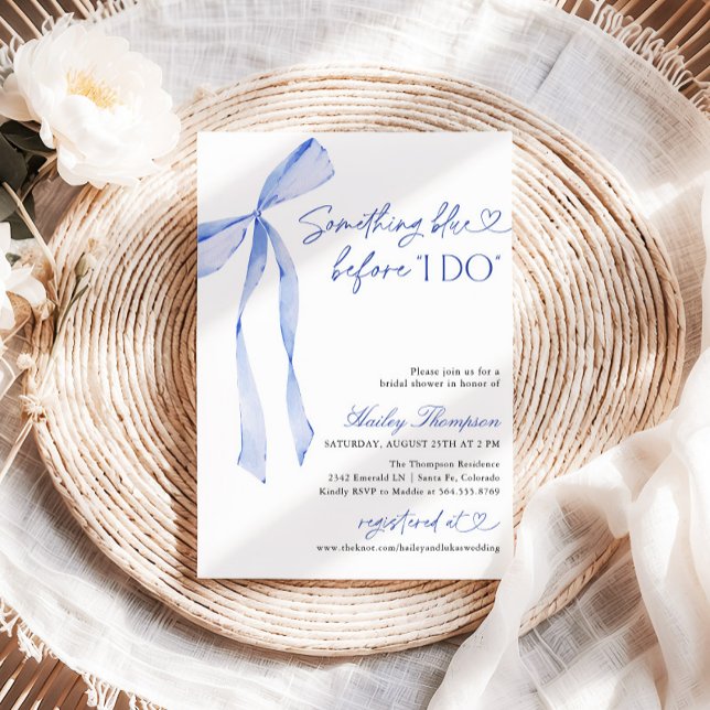 Something Blue Before I Do Bridal Shower Invitation (Creator Uploaded)