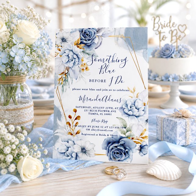Something Blue Before I do Bridal Shower Invitation (Creator Uploaded)