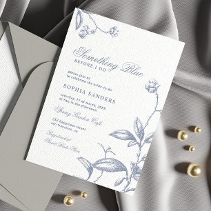 Something blue before I do bridal shower Invitation