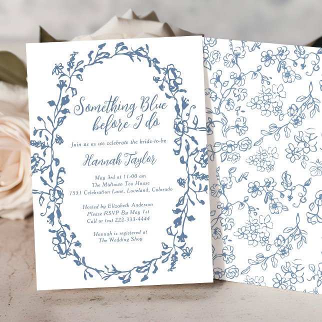 Something Blue Before I Do Bridal Shower Invitation (Creator Uploaded)