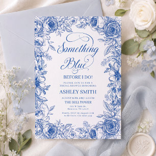 Something Blue Before I Do Bridal Shower Invitation