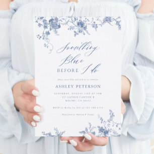 Something Blue Before I do Bridal Shower Invitation