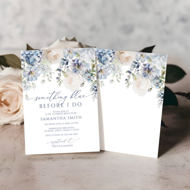 Something Blue Before I Do Bridal Shower Invitation (Creator Uploaded)