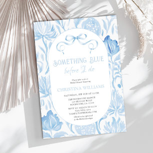 Something Blue Before I do Bridal Shower Invitation