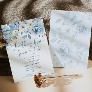 Something blue before I do Bridal shower Invitation