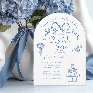 Something Blue Before I Do Bridal Shower Invitation