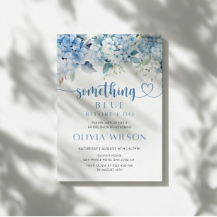 "Something Blue Before I Do" Bridal Shower Invitation