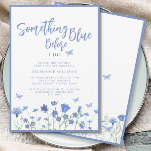Something Blue Before I Do Bridal Shower Invitation