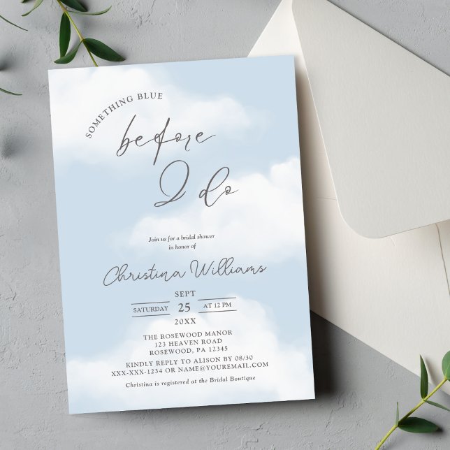 Something Blue Before I Do Bridal Shower Invitation (Creator Uploaded)