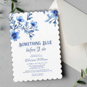 Something Blue Before I do Bridal Shower Invitation