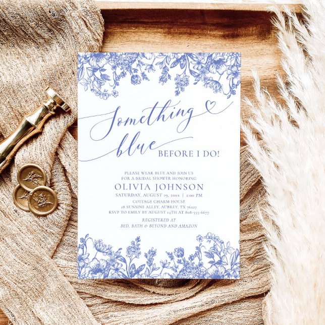 Something Blue Before I do Bridal Shower Invite (Creator Uploaded)