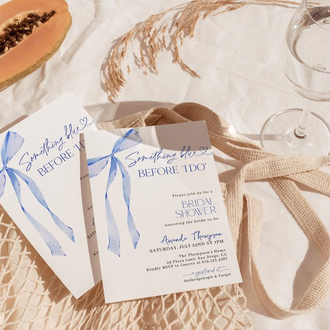 Something Blue Before I Do Bridal Shower Invite (Creator Uploaded)