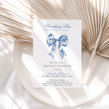 Something Blue Before I Do Bridal Shower Invite