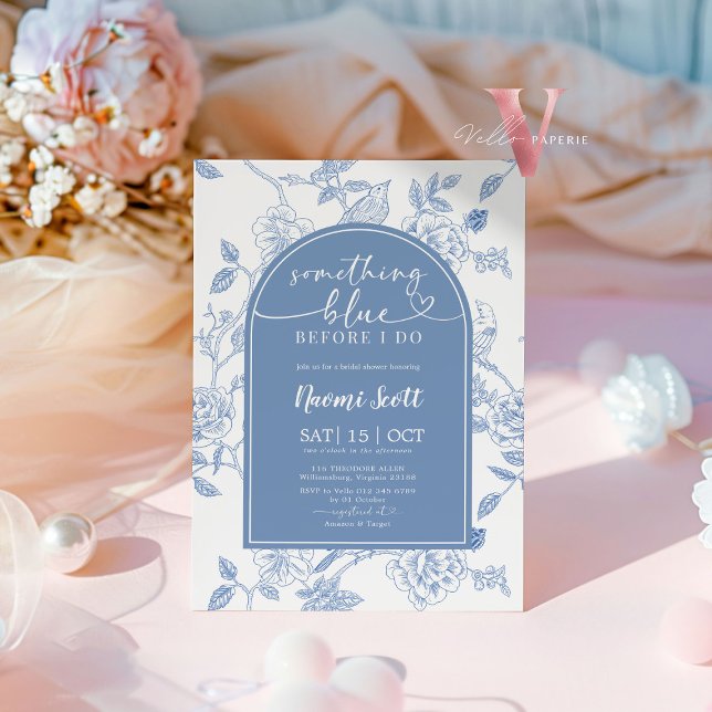 Something Blue Before I Do Bridal Shower Invite (Creator Uploaded)