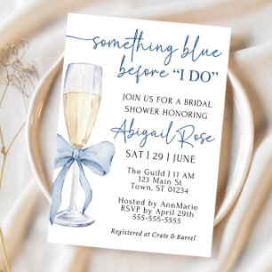 Something Blue Before I Do Bridal Shower Invite